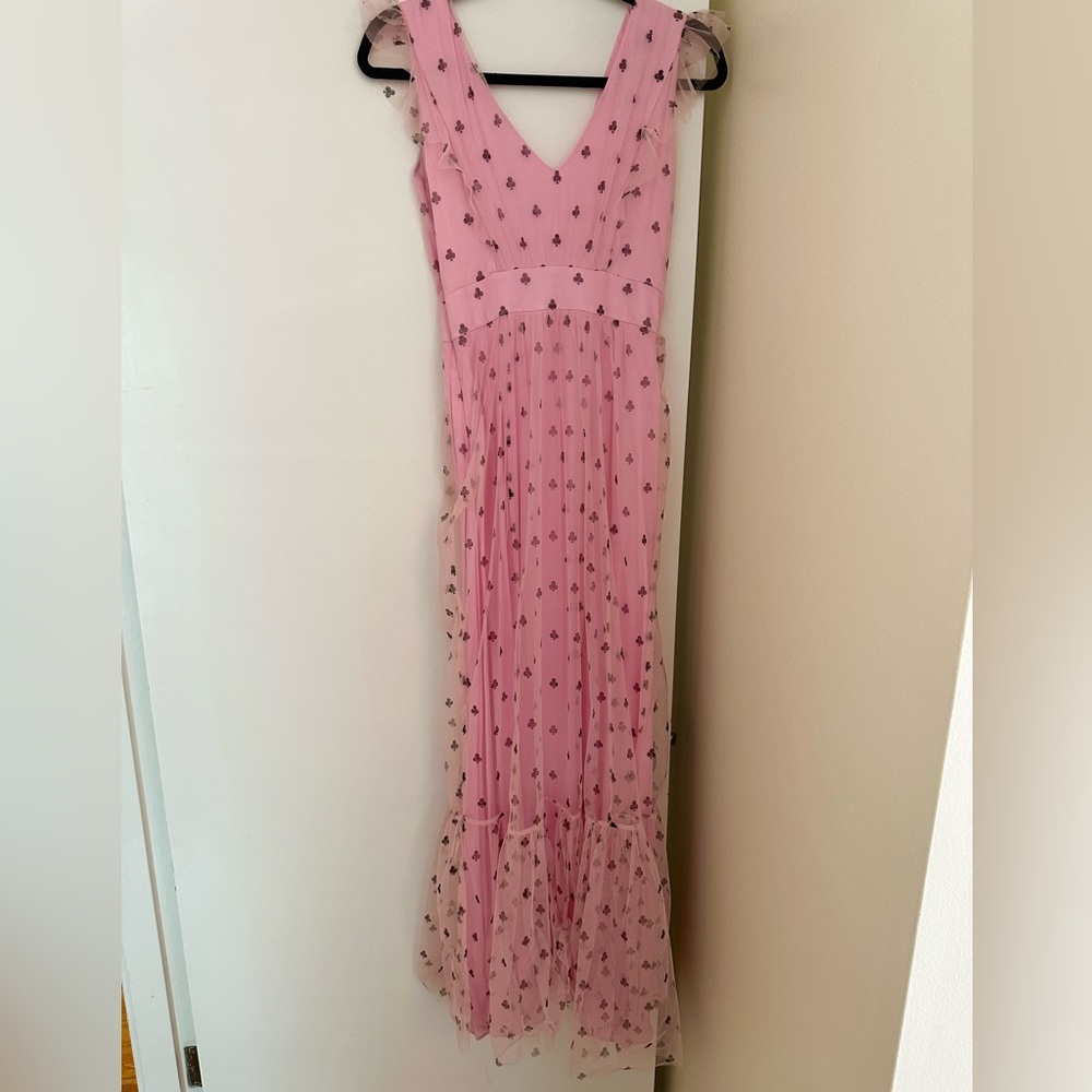 Temperley London Exclusive Flutter Sleeve Maxi Dress